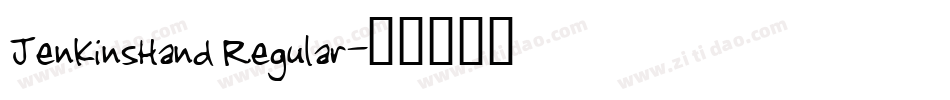 JenkinsHand Regular字体转换